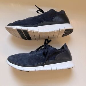Vionic Shoes Sneakers Suede Navy Taylor Comfort Size 8